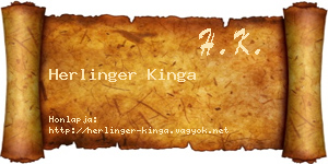 Herlinger Kinga névjegykártya